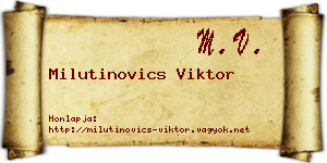 Milutinovics Viktor névjegykártya